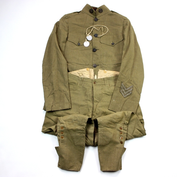 Uniform grouping - MP unit EM tunic & trousers w/ ID tags