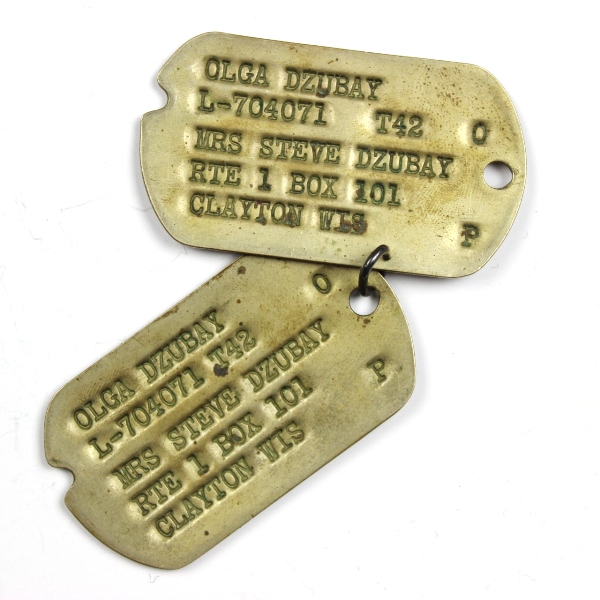 WAC dog tags and identification bracelets