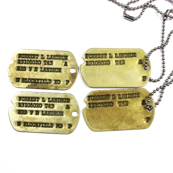 Enlisted man identification plates / dog tags